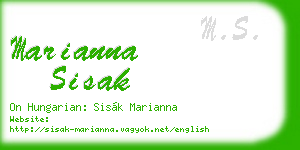 marianna sisak business card